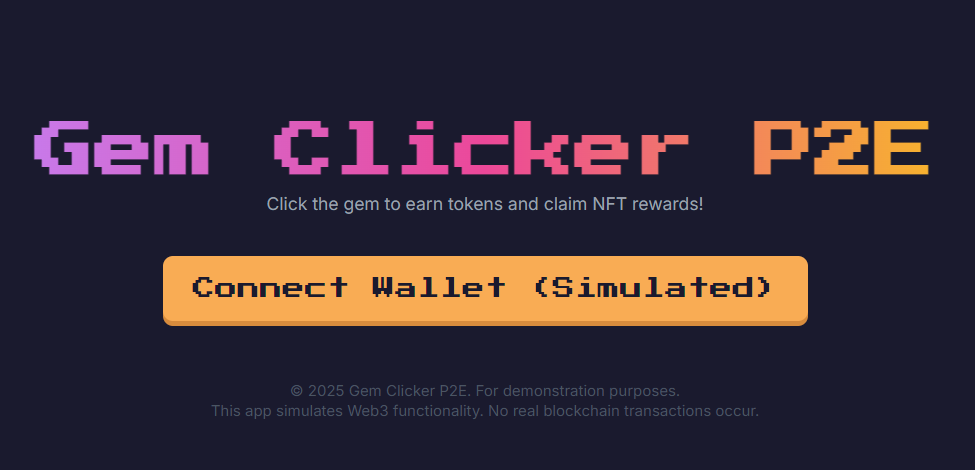 gemclicker-p2e-game screenshot